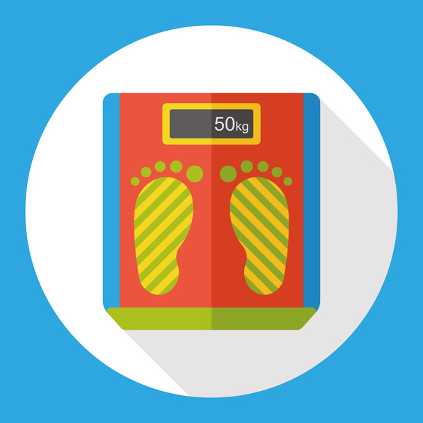Weighing machine flat icon icon element - Vector, Image