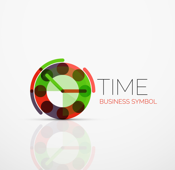 Διάνυσμα λογότυπο αφηρημένη ιδέα, χρόνο έννοια ή ρολόι επαγγελματική εικονίδιο. Πρότυπο σχεδίασης δημιουργική λογότυπο - Διάνυσμα, εικόνα