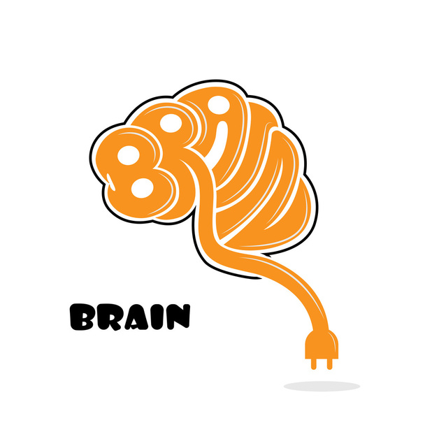 Creative brain sign - Vector, Image