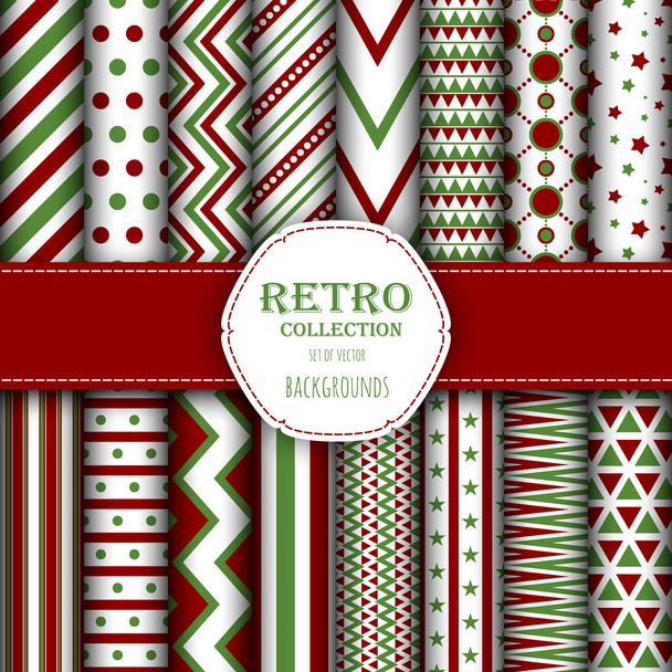 Collection of seamless patterns - Vettoriali, immagini