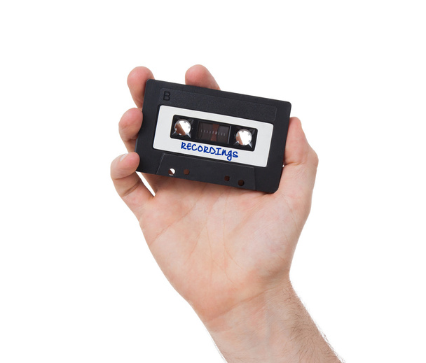 Vintage-Audio-Kassette, isoliert auf weißem Hintergrund - Foto, Bild