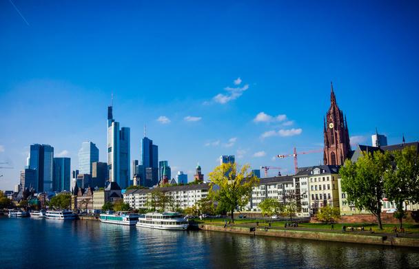 Skyline of Frankfurt, Germany. - Zdjęcie, obraz