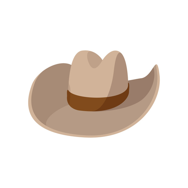 Cowboy hat cartoon icon - Vector, imagen