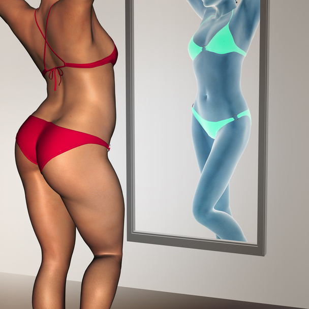overweight vs fit healthy woman - Valokuva, kuva