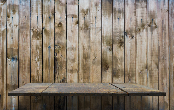 empty wooden shelf - Photo, Image