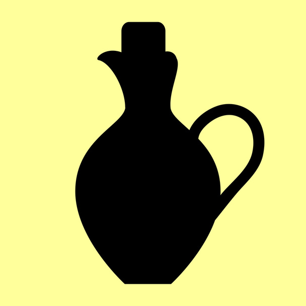 Amphora sign. Flat style icon - Vector, Image