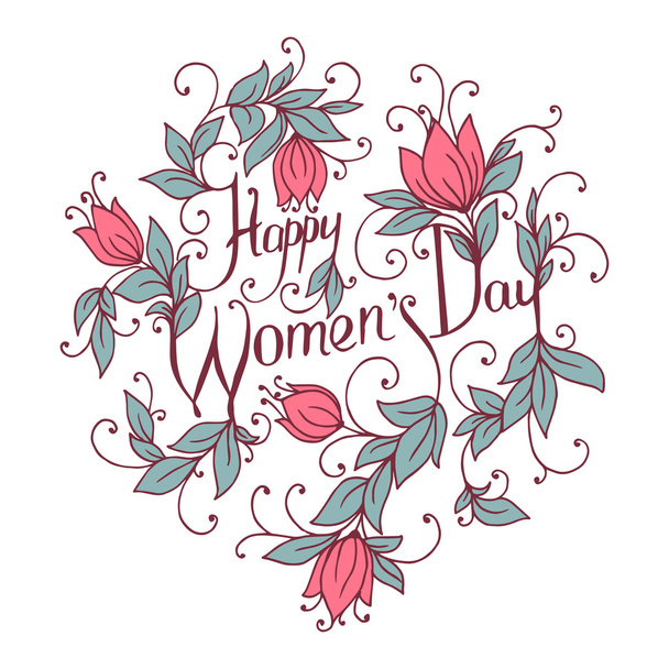 Happy Women Day.  - Vector, Imagen