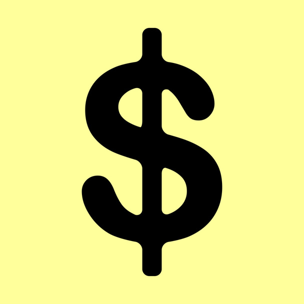 Dolarów znak ikona - Wektor, obraz