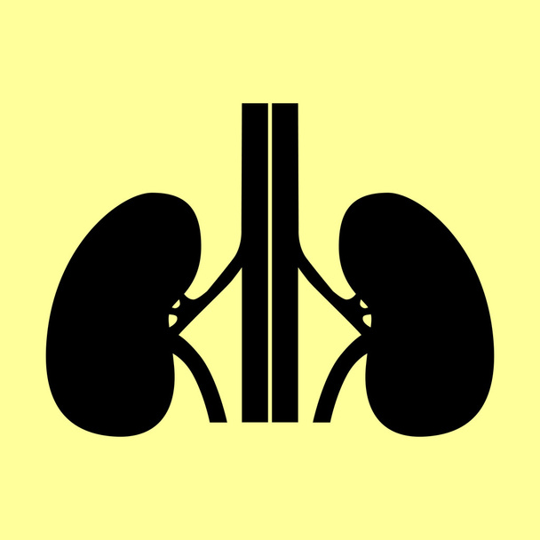 Zeichen menschlicher Nieren - Vektor, Bild