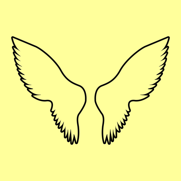 Křídla znamení. Ploché styl ikon - Vektor, obrázek