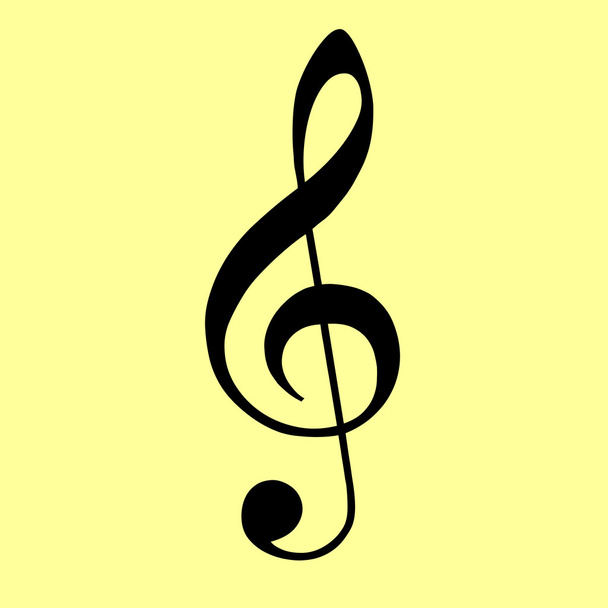 Muziek viool clef teken - Vector, afbeelding