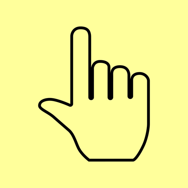 Hand teken. Platte stijlicoon - Vector, afbeelding