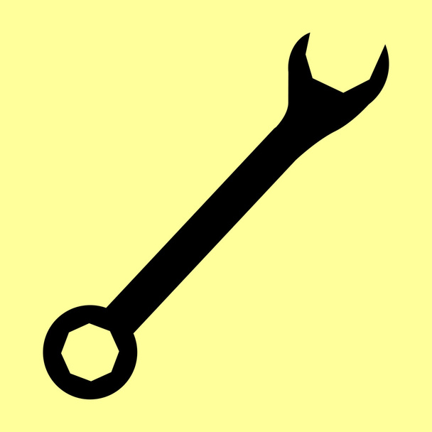 Crossed wrenches sign - Vector, Image