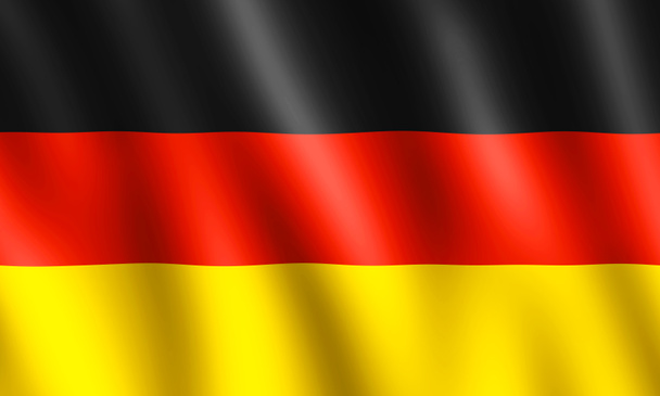 Deutschland-Fahne weht im Wind - Foto, Bild