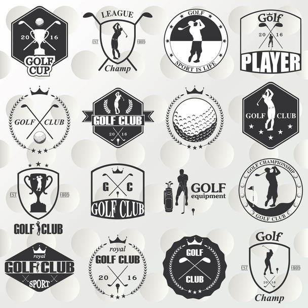 Golf-Etiketten, Abzeichen und Embleme - Vektor, Bild