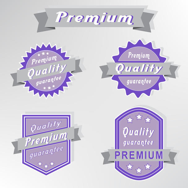 Selos roxos de qualidade premium
 - Vetor, Imagem