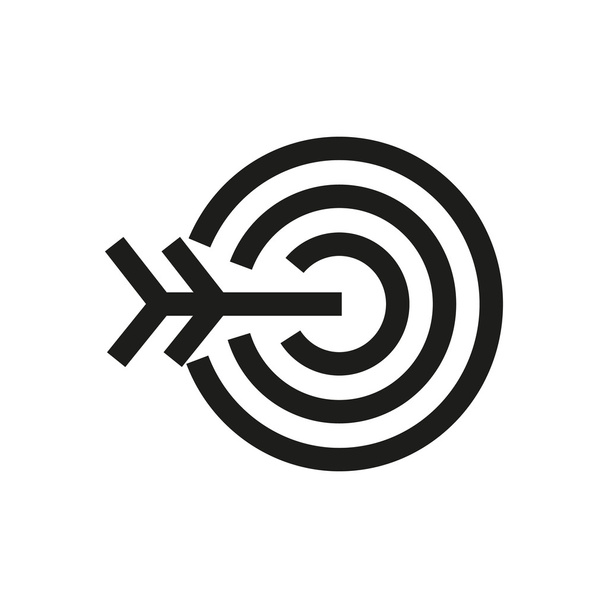 Cible, icône de la ligne de succès
 - Vecteur, image