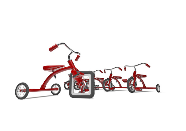 Tricycle with design flaw - Фото, зображення