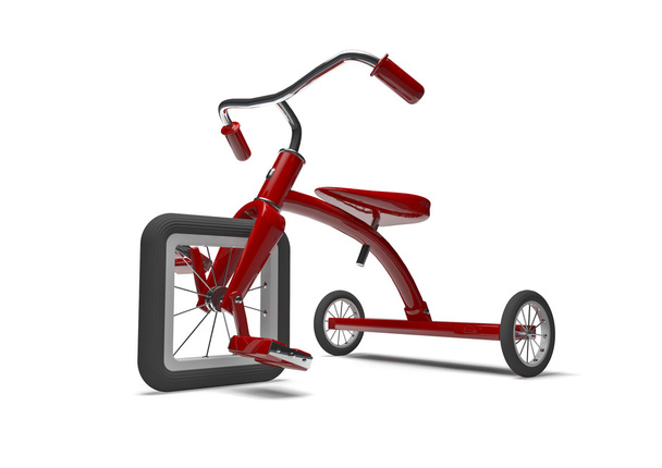 Tricycle with design flaw - Фото, изображение