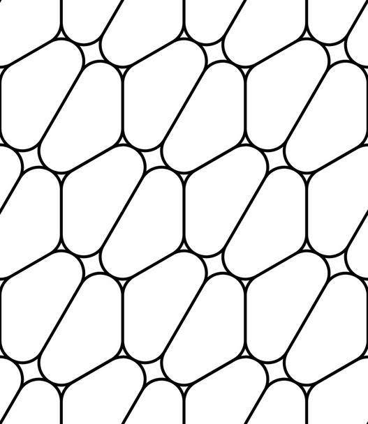 Padrão de geometria sem costura moderna vetorial hexágono, fundo geométrico abstrato preto e branco, impressão de travesseiro, textura retro monocromática, design de moda hipster
 - Vetor, Imagem