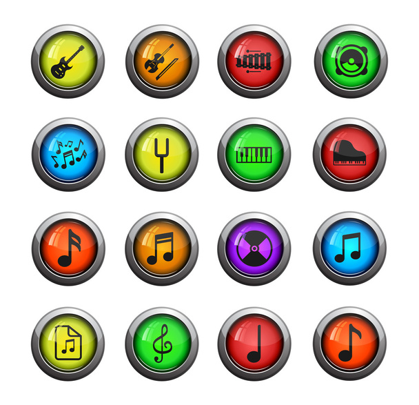Music simply icons - Vector, Image