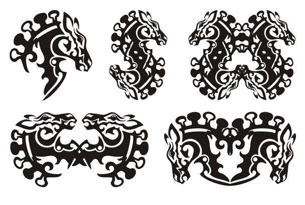 Символы головы лошади
 - Вектор,изображение