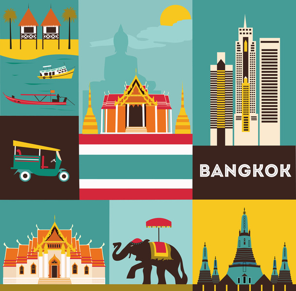 I simboli della città di Bangkok
 - Vettoriali, immagini