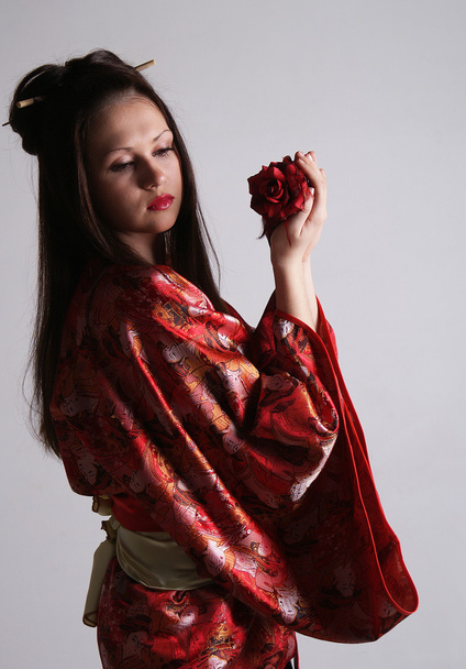 Japanese girl in a dress - Fotoğraf, Görsel