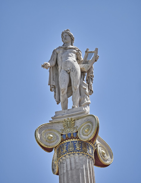 Απόλλωνα ο αρχαίος Θεός των Καλών Τεχνών άγαλμα - Φωτογραφία, εικόνα