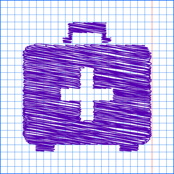 Icono de garabato en el papel escolar
 - Vector, imagen