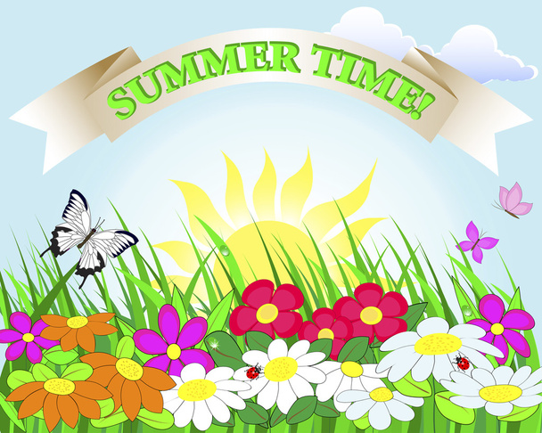 Summer banner. - Vektor, Bild