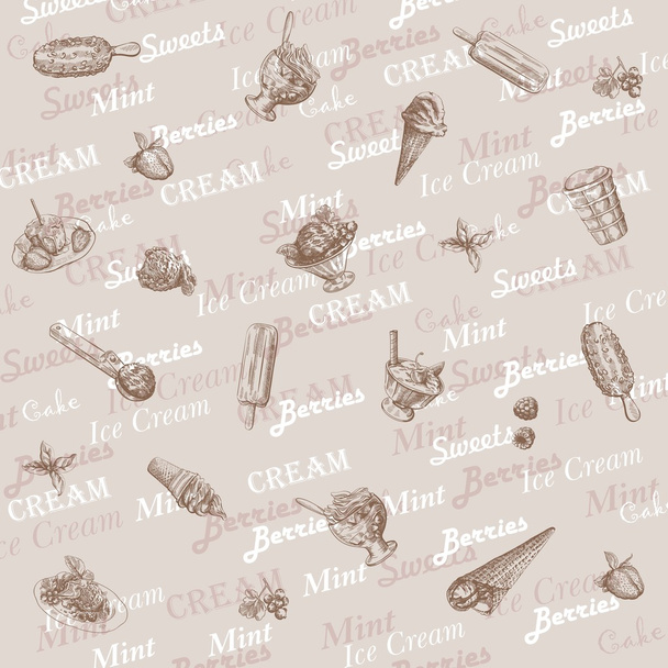 ice cream abstract background - Vector, Image