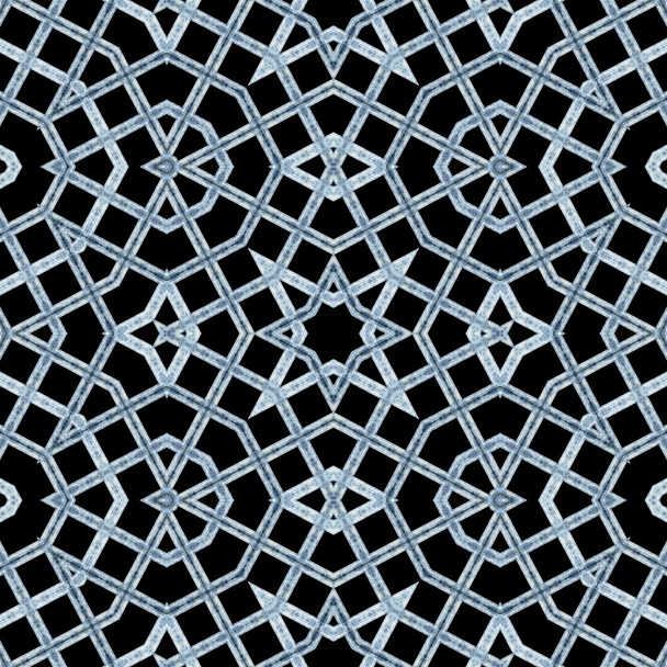 Naadloze metalen Oosterse patroon op moskee gate - Foto, afbeelding