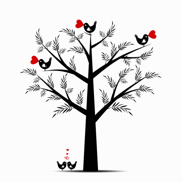Valentim árvore
 - Vetor, Imagem
