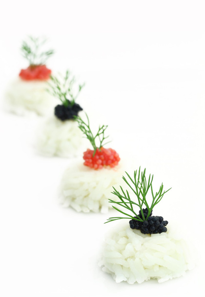 Reis mit Kaviar und Anis - Foto, Bild