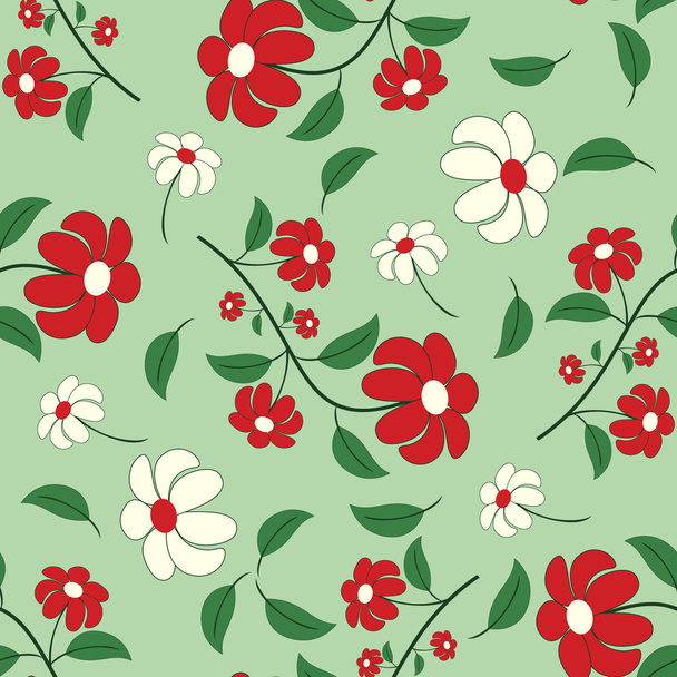 seamless vector abstract floral pattern - Vector, Image