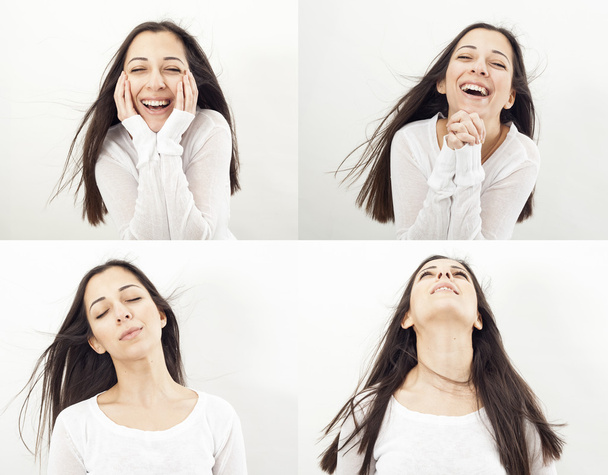 Collage di donne diverse espressioni facciali
 - Foto, immagini