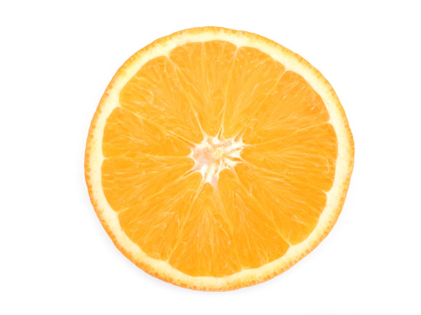 geschnittene Orange, orangefarbener Hintergrund, natürliche Orange - Foto, Bild