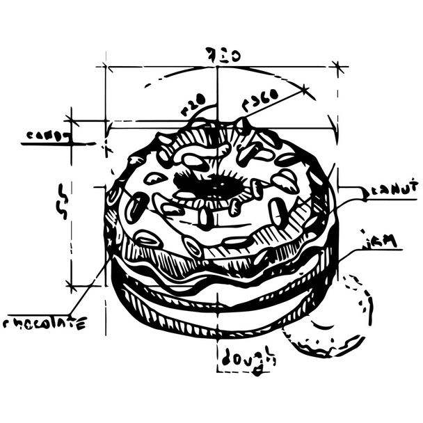 Imagem vetorial de um donut
 - Vetor, Imagem