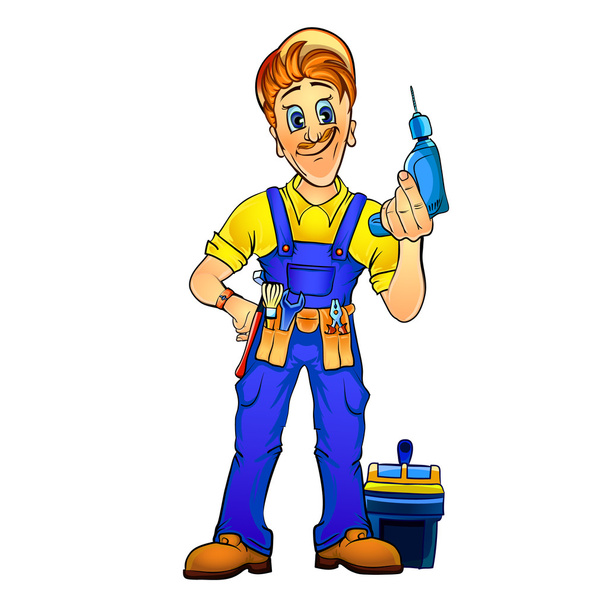Vector image of a workman - Vector, Image