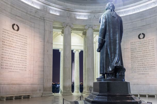 Jefferson Memorial a Washington DC visto da dietro
 - Foto, immagini