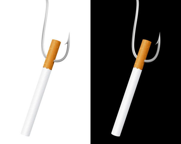 Hooked On Smoking - Vector, Image