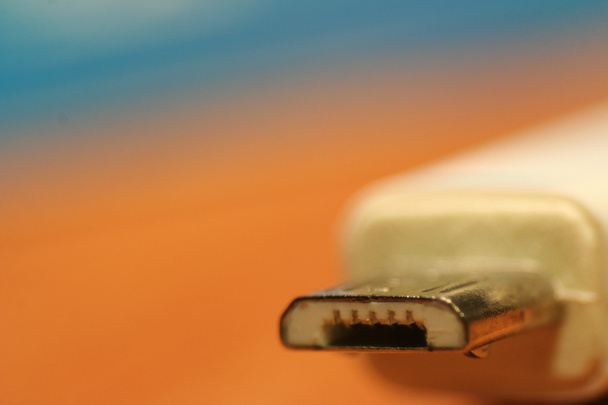 Close-up of a USB cable abstract - Valokuva, kuva