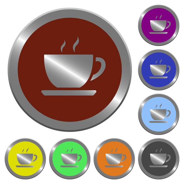 コーヒー カラー ボタン - ベクター画像
