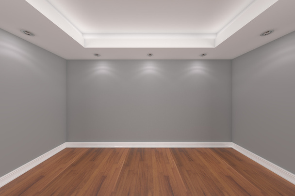 Home Interior 3D Rendering mit leerem Raum - Foto, Bild