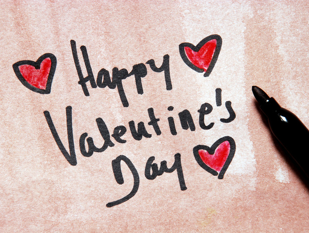 Happy valentines day note - Foto, Imagem