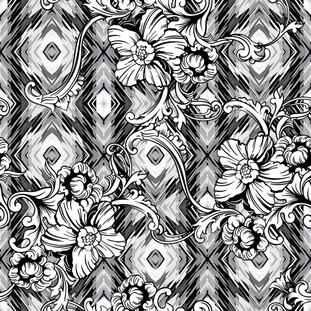 Eclectic fabric seamless pattern. - Vector, Image