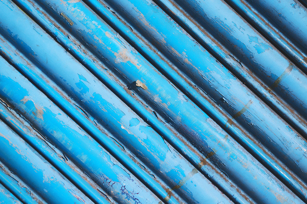 blaues abstraktes Metall in londonem Geländer   - Foto, Bild