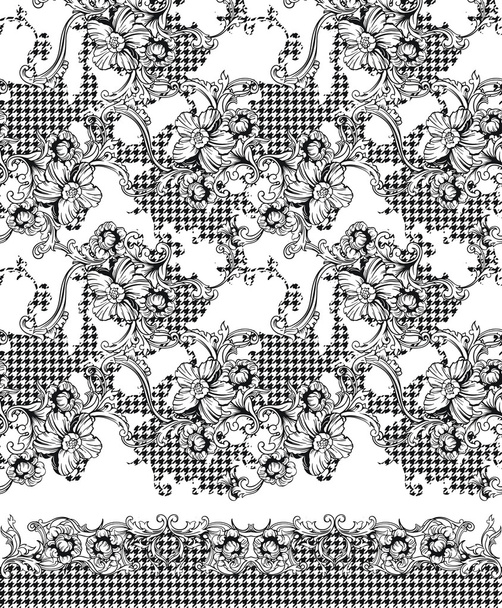 Eclectic fabric plaid seamless pattern - Вектор,изображение