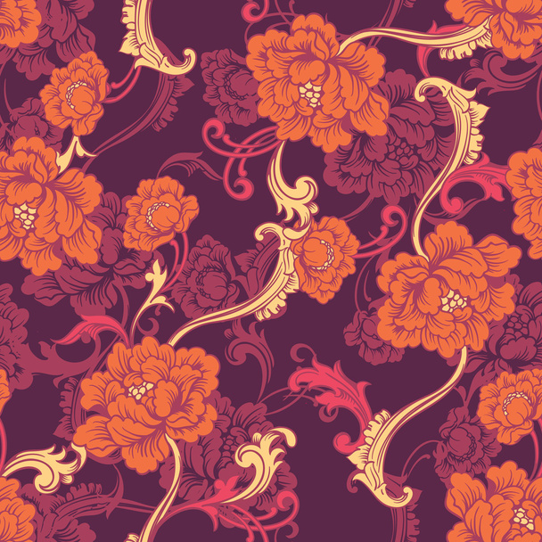 Seamless background. Baroque pattern - Vektori, kuva